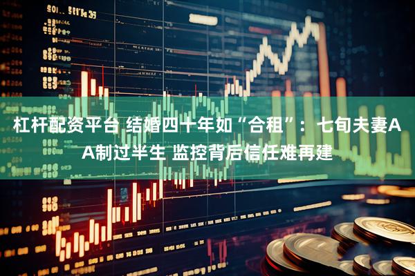 杠杆配资平台 结婚四十年如“合租”：七旬夫妻AA制过半生 监控背后信任难再建